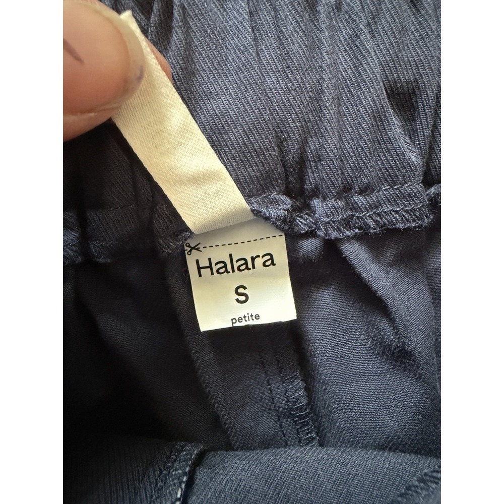 Halara Pants Womens S Petite‎ Blue Jogger Elastic Waist Cuffed Ankle Pleated - Picture 7 of 11